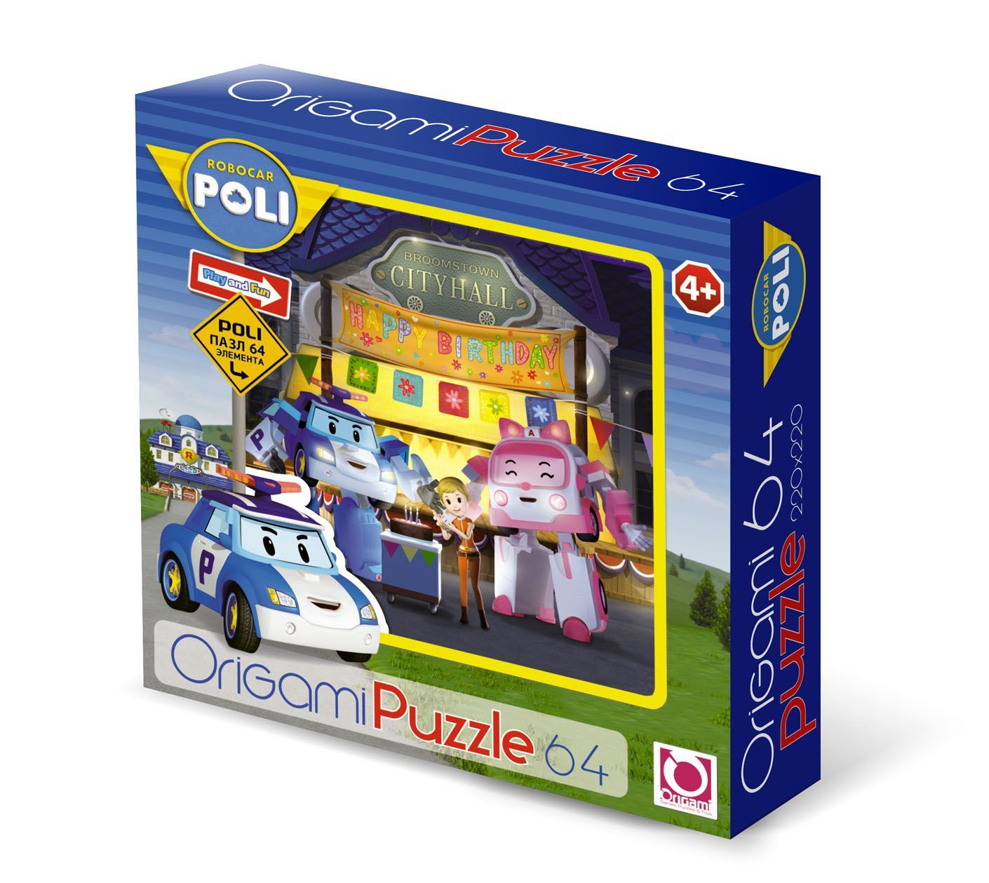 Головоломки поли. Пазл Origami Robocar Poli день рождения Джин (05904), 64 дет.. Пазл Origami Robocar. Робокар Поли Джин игрушка. Пазл "Robocar", 64 элемента.